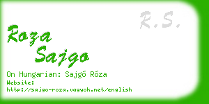 roza sajgo business card