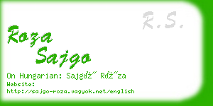 roza sajgo business card